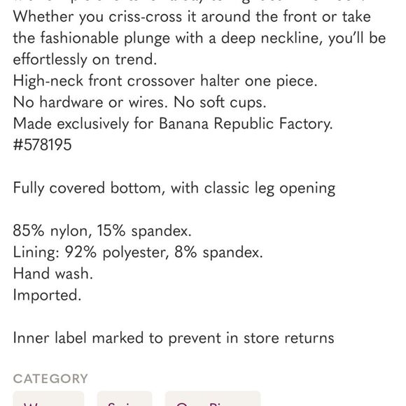 Banana Republic Black Twisted Knot Remake Swimsuit - Picture 6 of 12